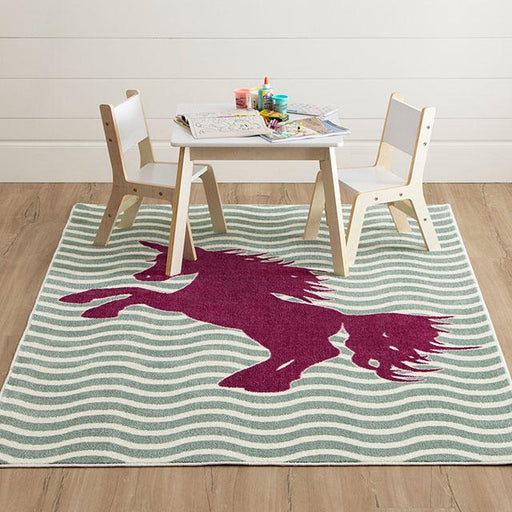 BARON 5' X 8', Area Rug, Horse, Sage Green/Fuchsia - Premium Rug from FOA East - Just $202.80! Shop now at Furniture Wholesale Plus  We are the best furniture store in Nashville, Hendersonville, Goodlettsville, Madison, Antioch, Mount Juliet, Lebanon, Gallatin, Springfield, Murfreesboro, Franklin, Brentwood