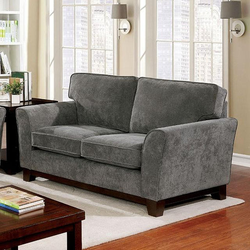 Caldicot Gray Love Seat - Premium Loveseat from FOA East - Just $645.45! Shop now at Furniture Wholesale Plus  We are the best furniture store in Nashville, Hendersonville, Goodlettsville, Madison, Antioch, Mount Juliet, Lebanon, Gallatin, Springfield, Murfreesboro, Franklin, Brentwood