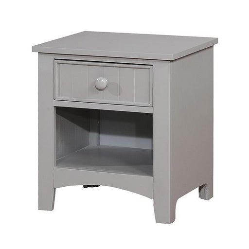 Caren Gray Night Stand - Premium Nightstand from FOA East - Just $156! Shop now at Furniture Wholesale Plus  We are the best furniture store in Nashville, Hendersonville, Goodlettsville, Madison, Antioch, Mount Juliet, Lebanon, Gallatin, Springfield, Murfreesboro, Franklin, Brentwood