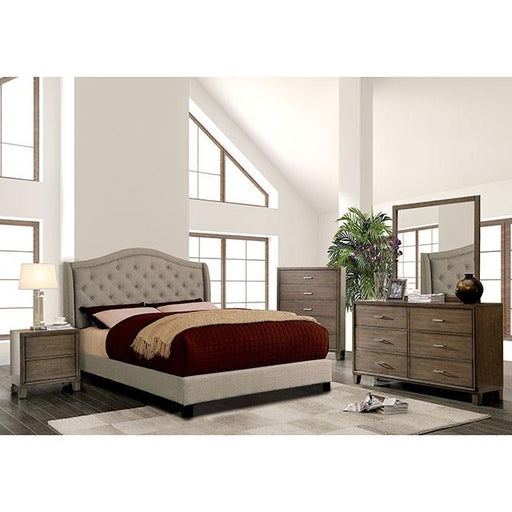 CARLY Queen Bed, Warm Gray - Premium Bed from FOA East - Just $366.60! Shop now at Furniture Wholesale Plus  We are the best furniture store in Nashville, Hendersonville, Goodlettsville, Madison, Antioch, Mount Juliet, Lebanon, Gallatin, Springfield, Murfreesboro, Franklin, Brentwood