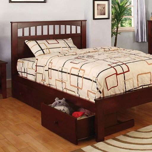 Carus Cherry Twin Bed - Premium Bed from FOA East - Just $232.05! Shop now at Furniture Wholesale Plus  We are the best furniture store in Nashville, Hendersonville, Goodlettsville, Madison, Antioch, Mount Juliet, Lebanon, Gallatin, Springfield, Murfreesboro, Franklin, Brentwood