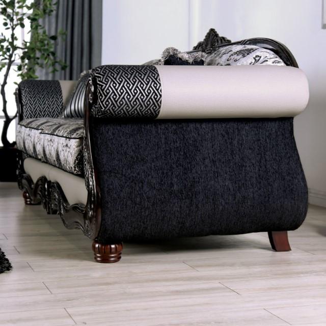 CRESPIGNANO Loveseat, Black/Gray - Premium Loveseat from FOA East - Just $1458.60! Shop now at Furniture Wholesale Plus  We are the best furniture store in Nashville, Hendersonville, Goodlettsville, Madison, Antioch, Mount Juliet, Lebanon, Gallatin, Springfield, Murfreesboro, Franklin, Brentwood