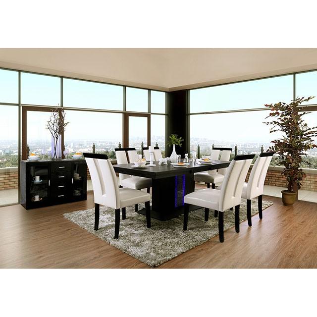 Evangeline Black/Beige Dining Table - Premium Dining Table from FOA East - Just $739.05! Shop now at Furniture Wholesale Plus  We are the best furniture store in Nashville, Hendersonville, Goodlettsville, Madison, Antioch, Mount Juliet, Lebanon, Gallatin, Springfield, Murfreesboro, Franklin, Brentwood