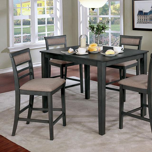 Fafnir Weathered Gray/Beige 5 Pc. Counter Ht. Table Set - Premium Dining Room Set from FOA East - Just $505.05! Shop now at Furniture Wholesale Plus  We are the best furniture store in Nashville, Hendersonville, Goodlettsville, Madison, Antioch, Mount Juliet, Lebanon, Gallatin, Springfield, Murfreesboro, Franklin, Brentwood