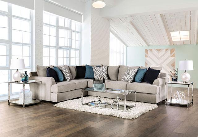 GUNNERSBURY Sectional, Gray - Premium Sectional from FOA East - Just $3313.05! Shop now at Furniture Wholesale Plus  We are the best furniture store in Nashville, Hendersonville, Goodlettsville, Madison, Antioch, Mount Juliet, Lebanon, Gallatin, Springfield, Murfreesboro, Franklin, Brentwood