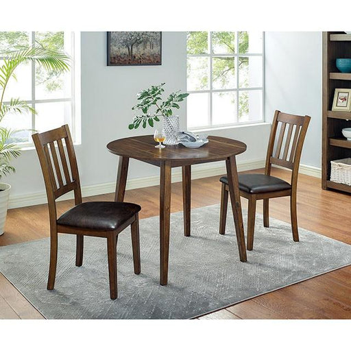 BLACKWOOD 3 Pc. Round Dining Table Set - Premium Dining Room Set from FOA East - Just $290.55! Shop now at Furniture Wholesale Plus  We are the best furniture store in Nashville, Hendersonville, Goodlettsville, Madison, Antioch, Mount Juliet, Lebanon, Gallatin, Springfield, Murfreesboro, Franklin, Brentwood