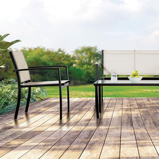 Ibiza 4 Pc. Light Beige Sling Set K/D - Premium Outdoor Seating Set from FOA East - Just $232.05! Shop now at Furniture Wholesale Plus  We are the best furniture store in Nashville, Hendersonville, Goodlettsville, Madison, Antioch, Mount Juliet, Lebanon, Gallatin, Springfield, Murfreesboro, Franklin, Brentwood