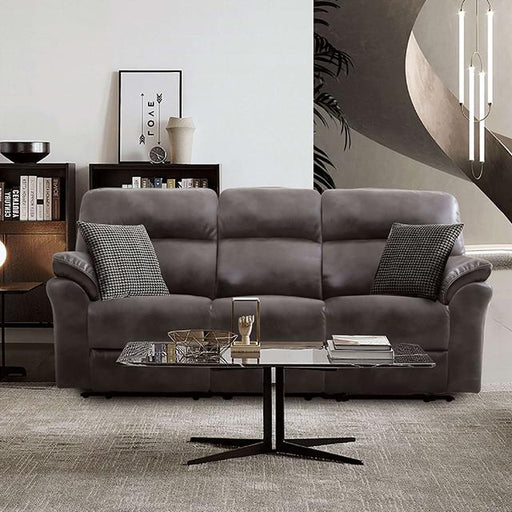 JOSIAS Sofa, Dark Gray Leatherette - Premium Sofa from FOA East - Just $961.35! Shop now at Furniture Wholesale Plus  We are the best furniture store in Nashville, Hendersonville, Goodlettsville, Madison, Antioch, Mount Juliet, Lebanon, Gallatin, Springfield, Murfreesboro, Franklin, Brentwood