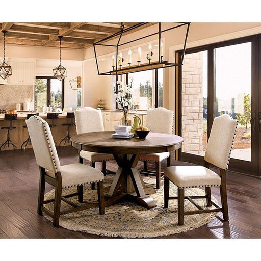 Julia Light Oak Round Dining Table - Premium Dining Table from FOA East - Just $583.05! Shop now at Furniture Wholesale Plus  We are the best furniture store in Nashville, Hendersonville, Goodlettsville, Madison, Antioch, Mount Juliet, Lebanon, Gallatin, Springfield, Murfreesboro, Franklin, Brentwood