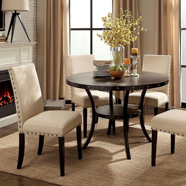 Kaitlin Light Walnut Round Dining Table - Premium Dining Table from FOA East - Just $269.10! Shop now at Furniture Wholesale Plus  We are the best furniture store in Nashville, Hendersonville, Goodlettsville, Madison, Antioch, Mount Juliet, Lebanon, Gallatin, Springfield, Murfreesboro, Franklin, Brentwood