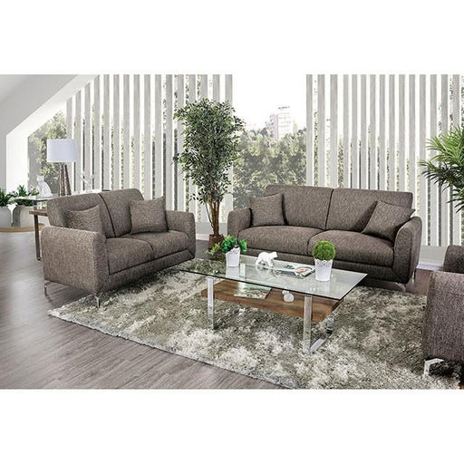 LAURITZ Loveseat, Brown - Premium Loveseat from FOA East - Just $421.20! Shop now at Furniture Wholesale Plus  We are the best furniture store in Nashville, Hendersonville, Goodlettsville, Madison, Antioch, Mount Juliet, Lebanon, Gallatin, Springfield, Murfreesboro, Franklin, Brentwood