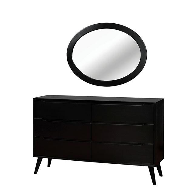 LENNART II Black Oval Mirror - Premium Mirror from FOA East - Just $136.50! Shop now at Furniture Wholesale Plus  We are the best furniture store in Nashville, Hendersonville, Goodlettsville, Madison, Antioch, Mount Juliet, Lebanon, Gallatin, Springfield, Murfreesboro, Franklin, Brentwood