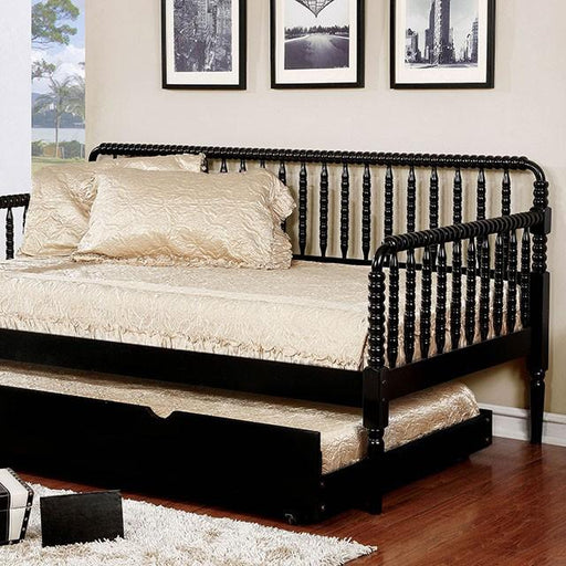 Linda Black Twin Daybed - Premium Daybed from FOA East - Just $446.55! Shop now at Furniture Wholesale Plus  We are the best furniture store in Nashville, Hendersonville, Goodlettsville, Madison, Antioch, Mount Juliet, Lebanon, Gallatin, Springfield, Murfreesboro, Franklin, Brentwood