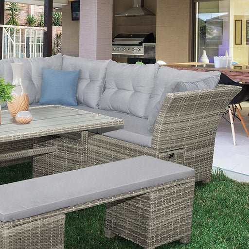 Malia 5 Pc. Sectional Set w/ Bench - Premium Outdoor Seating from FOA East - Just $2123.55! Shop now at Furniture Wholesale Plus  We are the best furniture store in Nashville, Hendersonville, Goodlettsville, Madison, Antioch, Mount Juliet, Lebanon, Gallatin, Springfield, Murfreesboro, Franklin, Brentwood