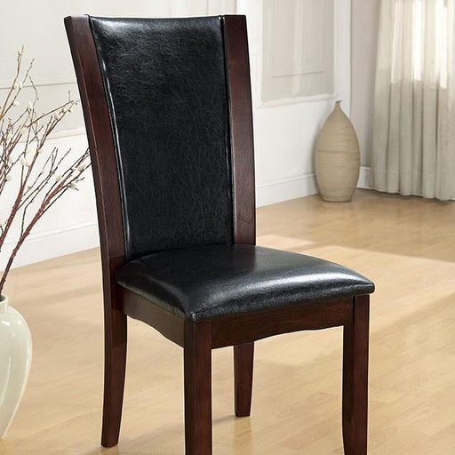 Manhattan I Dark Cherry/Brown Side Chair, Espresso (2/CTN) - Premium Dining Chair from FOA East - Just $234! Shop now at Furniture Wholesale Plus  We are the best furniture store in Nashville, Hendersonville, Goodlettsville, Madison, Antioch, Mount Juliet, Lebanon, Gallatin, Springfield, Murfreesboro, Franklin, Brentwood