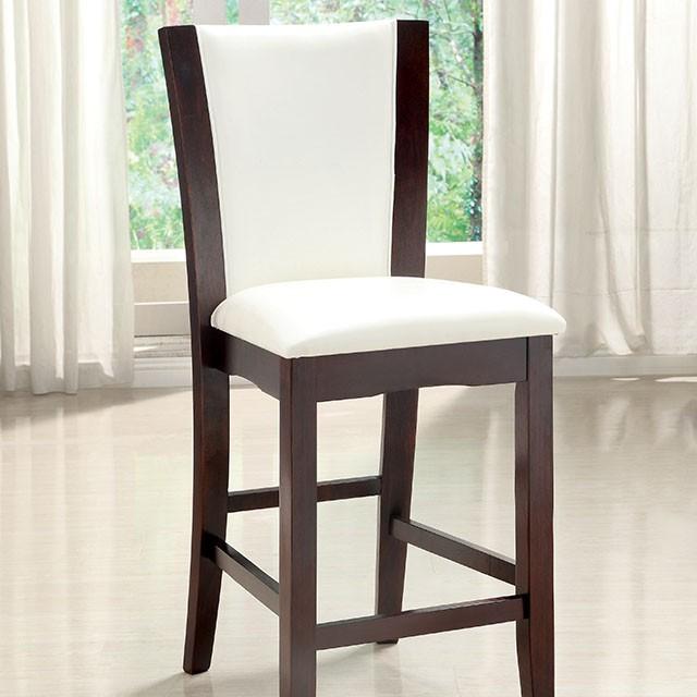 Manhattan III Dark Cherry/White Counter Ht. Chair, White (2/CTN) - Premium Dining Chair from FOA East - Just $245.70! Shop now at Furniture Wholesale Plus  We are the best furniture store in Nashville, Hendersonville, Goodlettsville, Madison, Antioch, Mount Juliet, Lebanon, Gallatin, Springfield, Murfreesboro, Franklin, Brentwood