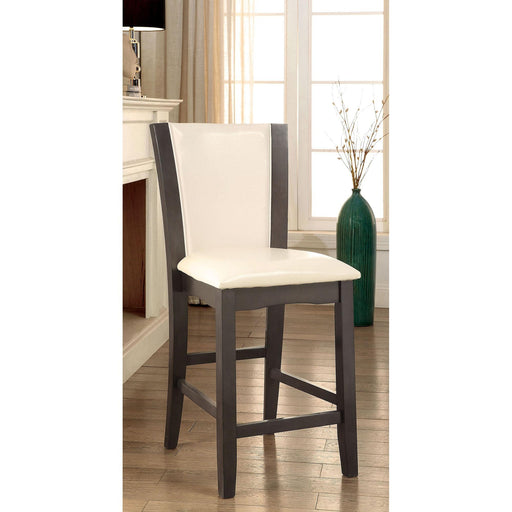 MANHATTAN III Gray/White Counter Ht. Chair - Premium Dining Chair from FOA East - Just $234! Shop now at Furniture Wholesale Plus  We are the best furniture store in Nashville, Hendersonville, Goodlettsville, Madison, Antioch, Mount Juliet, Lebanon, Gallatin, Springfield, Murfreesboro, Franklin, Brentwood