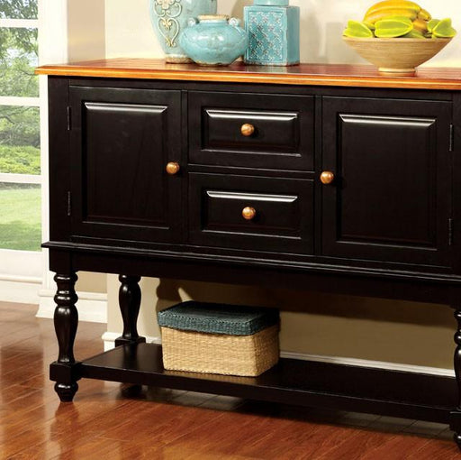 MAYVILLE Black/Antique Oak Server - Premium Server from FOA East - Just $680.55! Shop now at Furniture Wholesale Plus  We are the best furniture store in Nashville, Hendersonville, Goodlettsville, Madison, Antioch, Mount Juliet, Lebanon, Gallatin, Springfield, Murfreesboro, Franklin, Brentwood