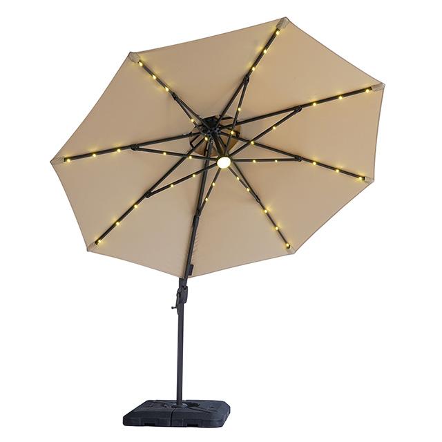 Nuti 10 Ft Round Umbrella w/ LED Light + 37" Large Base - Premium Outdoor Accessories from FOA East - Just $349.05! Shop now at Furniture Wholesale Plus  We are the best furniture store in Nashville, Hendersonville, Goodlettsville, Madison, Antioch, Mount Juliet, Lebanon, Gallatin, Springfield, Murfreesboro, Franklin, Brentwood