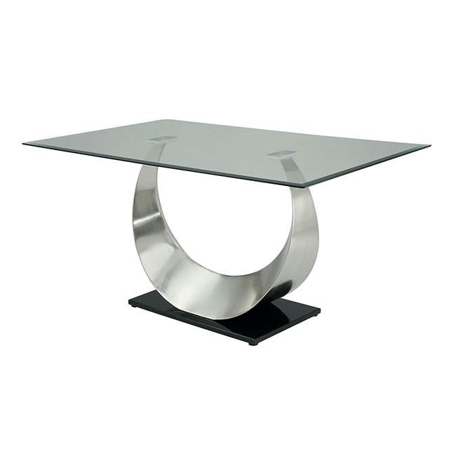 ORLA Silver/Black Dining Table - Premium Dining Table from FOA East - Just $992.55! Shop now at Furniture Wholesale Plus  We are the best furniture store in Nashville, Hendersonville, Goodlettsville, Madison, Antioch, Mount Juliet, Lebanon, Gallatin, Springfield, Murfreesboro, Franklin, Brentwood