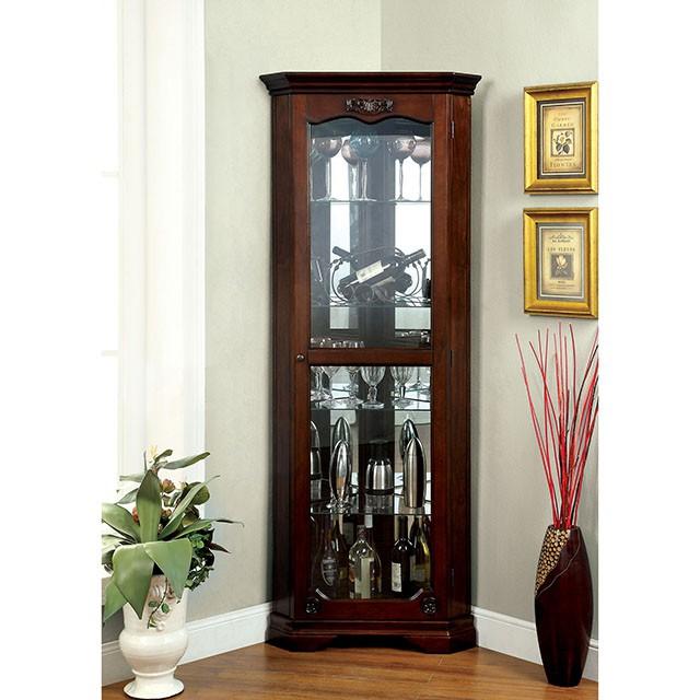 ORTLEY Walnut Curio - Premium Curio from FOA East - Just $505.05! Shop now at Furniture Wholesale Plus  We are the best furniture store in Nashville, Hendersonville, Goodlettsville, Madison, Antioch, Mount Juliet, Lebanon, Gallatin, Springfield, Murfreesboro, Franklin, Brentwood