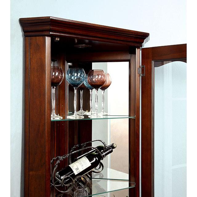 ORTLEY Walnut Curio - Premium Curio from FOA East - Just $505.05! Shop now at Furniture Wholesale Plus  We are the best furniture store in Nashville, Hendersonville, Goodlettsville, Madison, Antioch, Mount Juliet, Lebanon, Gallatin, Springfield, Murfreesboro, Franklin, Brentwood