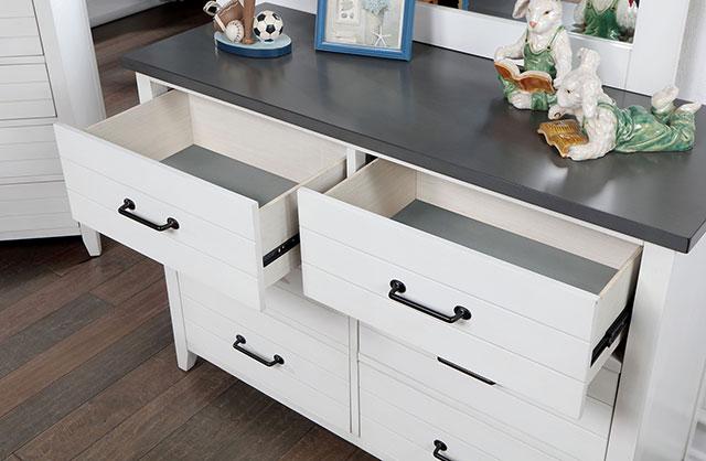 PRIAM Dresser, White/Gray - Premium Dresser from FOA East - Just $526.50! Shop now at Furniture Wholesale Plus  We are the best furniture store in Nashville, Hendersonville, Goodlettsville, Madison, Antioch, Mount Juliet, Lebanon, Gallatin, Springfield, Murfreesboro, Franklin, Brentwood