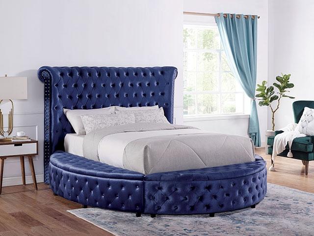 SANSOM Queen Bed, Blue - Premium Bed from FOA East - Just $1168.05! Shop now at Furniture Wholesale Plus  We are the best furniture store in Nashville, Hendersonville, Goodlettsville, Madison, Antioch, Mount Juliet, Lebanon, Gallatin, Springfield, Murfreesboro, Franklin, Brentwood