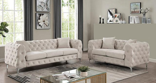 SAPPHIRA Loveseat, Beige - Premium Loveseat from FOA East - Just $666.90! Shop now at Furniture Wholesale Plus  We are the best furniture store in Nashville, Hendersonville, Goodlettsville, Madison, Antioch, Mount Juliet, Lebanon, Gallatin, Springfield, Murfreesboro, Franklin, Brentwood