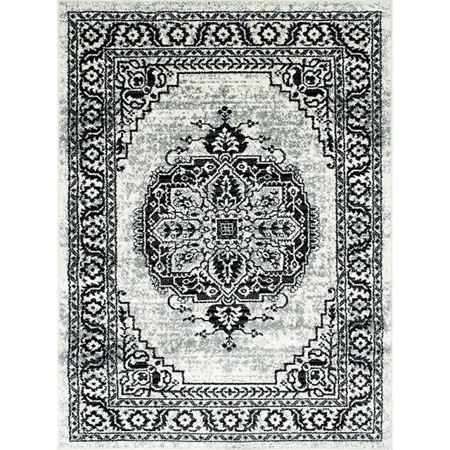 Serang Gray/Black 5' X 7' Area Rug - Premium Rug from FOA East - Just $115.05! Shop now at Furniture Wholesale Plus  We are the best furniture store in Nashville, Hendersonville, Goodlettsville, Madison, Antioch, Mount Juliet, Lebanon, Gallatin, Springfield, Murfreesboro, Franklin, Brentwood