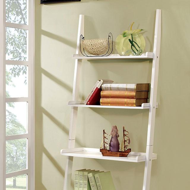 Sion White Ladder Shelf - Premium Bookcase from FOA East - Just $120.90! Shop now at Furniture Wholesale Plus  We are the best furniture store in Nashville, Hendersonville, Goodlettsville, Madison, Antioch, Mount Juliet, Lebanon, Gallatin, Springfield, Murfreesboro, Franklin, Brentwood