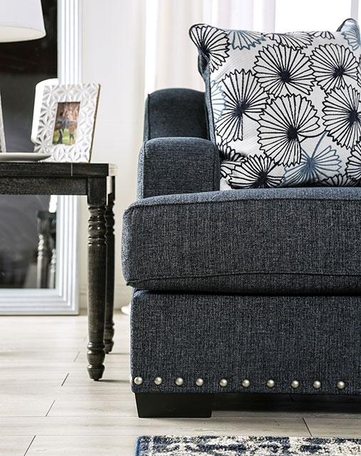 SONORA Loveseat, Dark Navy - Premium Loveseat from FOA East - Just $1361.10! Shop now at Furniture Wholesale Plus  We are the best furniture store in Nashville, Hendersonville, Goodlettsville, Madison, Antioch, Mount Juliet, Lebanon, Gallatin, Springfield, Murfreesboro, Franklin, Brentwood