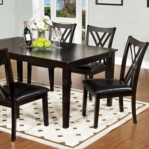 Springhill Espresso 5 Pc. Dining Table Set - Premium Dining Room Set from FOA East - Just $680.55! Shop now at Furniture Wholesale Plus  We are the best furniture store in Nashville, Hendersonville, Goodlettsville, Madison, Antioch, Mount Juliet, Lebanon, Gallatin, Springfield, Murfreesboro, Franklin, Brentwood