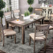 TAYLAH Weathered Gray/Beige 7 Pc. Dining Table Set - Premium Dining Room Set from FOA East - Just $680.55! Shop now at Furniture Wholesale Plus  We are the best furniture store in Nashville, Hendersonville, Goodlettsville, Madison, Antioch, Mount Juliet, Lebanon, Gallatin, Springfield, Murfreesboro, Franklin, Brentwood