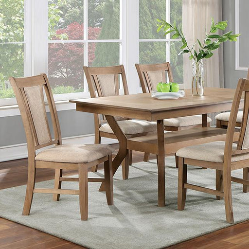 UPMINSTER Dining Table, Natural Tone - Premium Dining Table from FOA East - Just $388.05! Shop now at Furniture Wholesale Plus  We are the best furniture store in Nashville, Hendersonville, Goodlettsville, Madison, Antioch, Mount Juliet, Lebanon, Gallatin, Springfield, Murfreesboro, Franklin, Brentwood