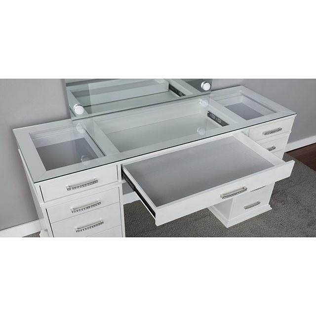 VALENTINA Vanity Set, White - Premium Vanity Set from FOA East - Just $1090.05! Shop now at Furniture Wholesale Plus  We are the best furniture store in Nashville, Hendersonville, Goodlettsville, Madison, Antioch, Mount Juliet, Lebanon, Gallatin, Springfield, Murfreesboro, Franklin, Brentwood