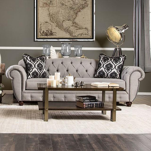 VIVIANA Gray/Black Sofa, Gray - Premium Sofa from FOA East - Just $2240.55! Shop now at Furniture Wholesale Plus  We are the best furniture store in Nashville, Hendersonville, Goodlettsville, Madison, Antioch, Mount Juliet, Lebanon, Gallatin, Springfield, Murfreesboro, Franklin, Brentwood