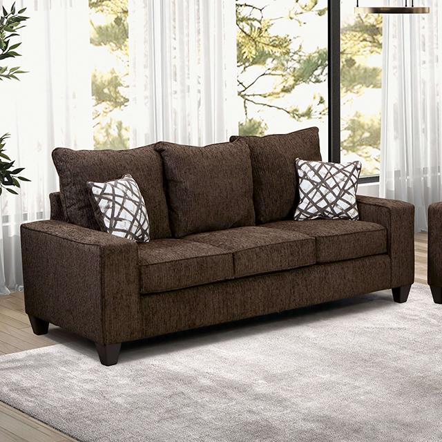 WEST ACTION Sofa, Chocolate - Premium Sofa from FOA East - Just $622.05! Shop now at Furniture Wholesale Plus  We are the best furniture store in Nashville, Hendersonville, Goodlettsville, Madison, Antioch, Mount Juliet, Lebanon, Gallatin, Springfield, Murfreesboro, Franklin, Brentwood