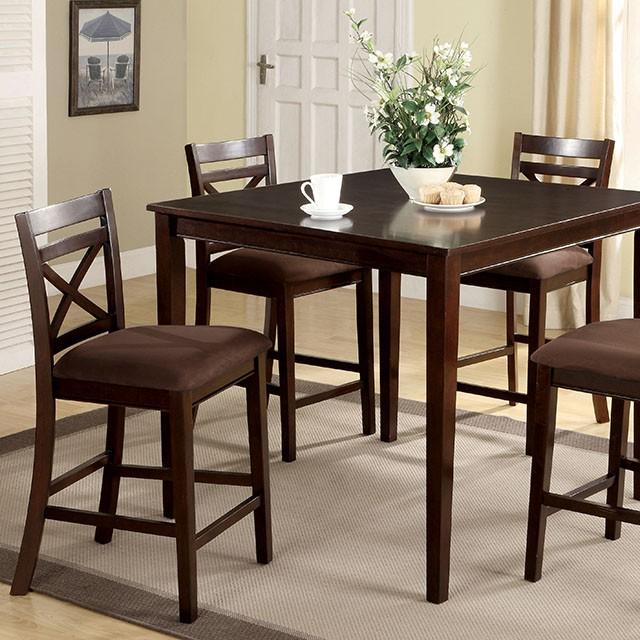 Weston I Espresso 5 Pc. Counter Ht. Table Set - Premium Dining Room Set from FOA East - Just $466.05! Shop now at Furniture Wholesale Plus  We are the best furniture store in Nashville, Hendersonville, Goodlettsville, Madison, Antioch, Mount Juliet, Lebanon, Gallatin, Springfield, Murfreesboro, Franklin, Brentwood