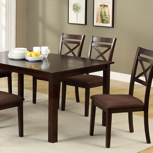 Weston II Espresso 7 Pc. Dining Table Set - Premium Dining Room Set from FOA East - Just $661.05! Shop now at Furniture Wholesale Plus  We are the best furniture store in Nashville, Hendersonville, Goodlettsville, Madison, Antioch, Mount Juliet, Lebanon, Gallatin, Springfield, Murfreesboro, Franklin, Brentwood