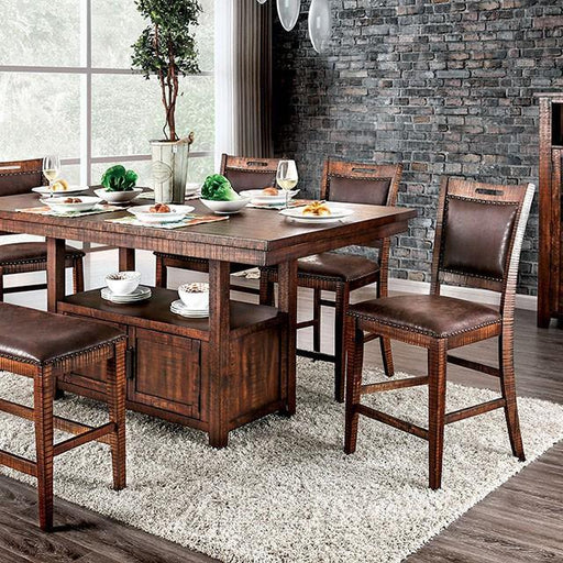 Wichita Light Walnut Counter Ht. Table - Premium Dining Table from FOA East - Just $787.80! Shop now at Furniture Wholesale Plus  We are the best furniture store in Nashville, Hendersonville, Goodlettsville, Madison, Antioch, Mount Juliet, Lebanon, Gallatin, Springfield, Murfreesboro, Franklin, Brentwood