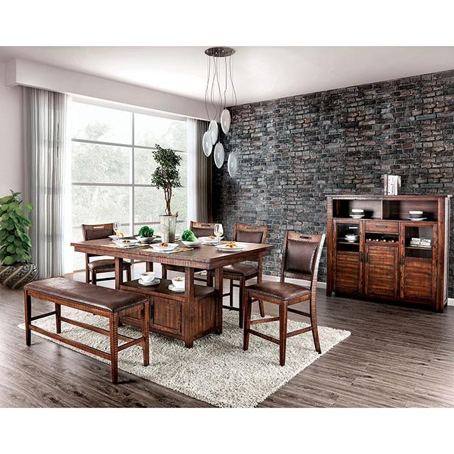 Wichita Light Walnut Counter Ht. Table - Premium Dining Table from FOA East - Just $787.80! Shop now at Furniture Wholesale Plus  We are the best furniture store in Nashville, Hendersonville, Goodlettsville, Madison, Antioch, Mount Juliet, Lebanon, Gallatin, Springfield, Murfreesboro, Franklin, Brentwood