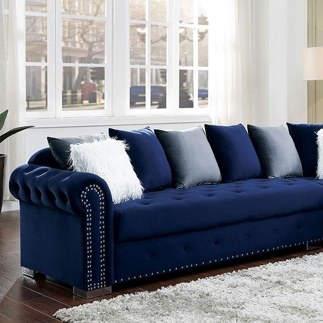 WILMINGTON Sectional, Blue - Premium Sectional from FOA East - Just $1948.05! Shop now at Furniture Wholesale Plus  We are the best furniture store in Nashville, Hendersonville, Goodlettsville, Madison, Antioch, Mount Juliet, Lebanon, Gallatin, Springfield, Murfreesboro, Franklin, Brentwood