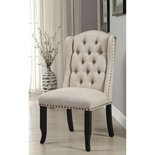 Wingback Chair, Beige (2/CTN) - Premium Dining Chair from FOA East - Just $390! Shop now at Furniture Wholesale Plus  We are the best furniture store in Nashville, Hendersonville, Goodlettsville, Madison, Antioch, Mount Juliet, Lebanon, Gallatin, Springfield, Murfreesboro, Franklin, Brentwood