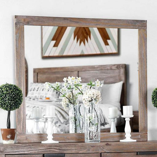 Wynton Weathered Light Oak Mirror - Premium Mirror from FOA East - Just $175.50! Shop now at Furniture Wholesale Plus  We are the best furniture store in Nashville, Hendersonville, Goodlettsville, Madison, Antioch, Mount Juliet, Lebanon, Gallatin, Springfield, Murfreesboro, Franklin, Brentwood