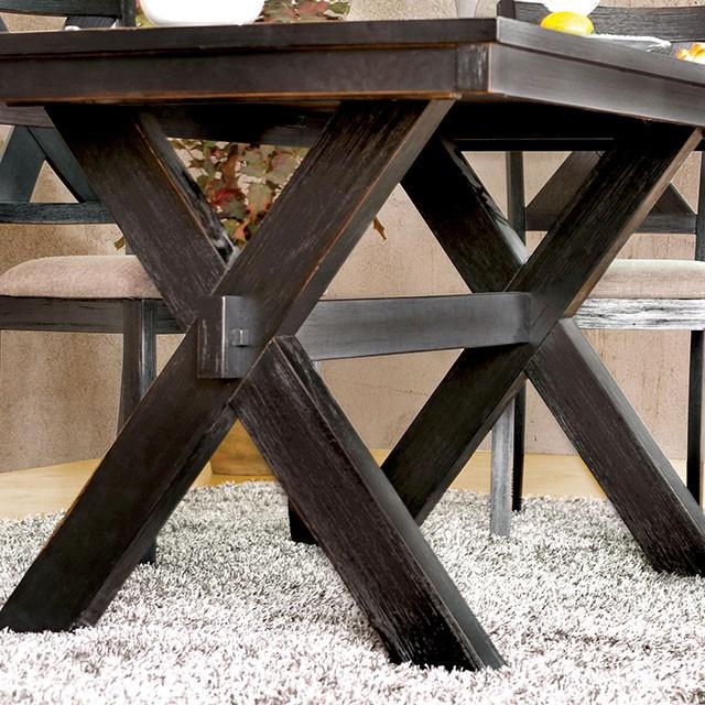 XANTHE Black Dining Table - Premium Dining Table from FOA East - Just $366.60! Shop now at Furniture Wholesale Plus  We are the best furniture store in Nashville, Hendersonville, Goodlettsville, Madison, Antioch, Mount Juliet, Lebanon, Gallatin, Springfield, Murfreesboro, Franklin, Brentwood