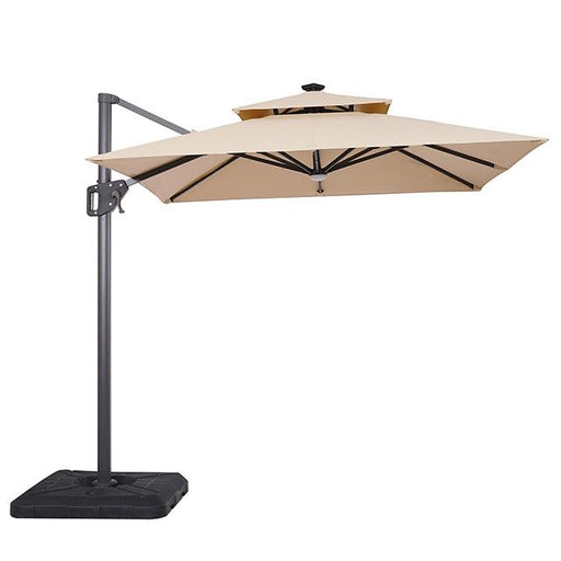 Xico 8 Ft Square Umbrella w/ Double Top w/ LED Light + 37" Large Base - Premium Outdoor Accessories from FOA East - Just $329.55! Shop now at Furniture Wholesale Plus  We are the best furniture store in Nashville, Hendersonville, Goodlettsville, Madison, Antioch, Mount Juliet, Lebanon, Gallatin, Springfield, Murfreesboro, Franklin, Brentwood