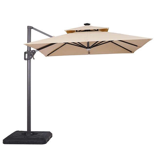 Xico 8 Ft Square Umbrella w/ Double Top w/ LED Light + 37" Large Base - Premium Outdoor Accessories from FOA East - Just $329.55! Shop now at Furniture Wholesale Plus  We are the best furniture store in Nashville, Hendersonville, Goodlettsville, Madison, Antioch, Mount Juliet, Lebanon, Gallatin, Springfield, Murfreesboro, Franklin, Brentwood