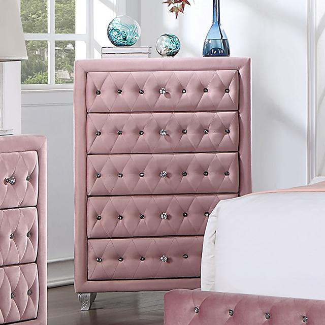 ZOHAR Chest, Pink - Premium Chest from FOA East - Just $485.55! Shop now at Furniture Wholesale Plus  We are the best furniture store in Nashville, Hendersonville, Goodlettsville, Madison, Antioch, Mount Juliet, Lebanon, Gallatin, Springfield, Murfreesboro, Franklin, Brentwood