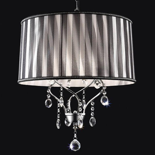 Arya Black/Chrome Ceiling Lamp, Hanging Crystal - Premium Ceiling Lamp from FOA East - Just $193.05! Shop now at Furniture Wholesale Plus  We are the best furniture store in Nashville, Hendersonville, Goodlettsville, Madison, Antioch, Mount Juliet, Lebanon, Gallatin, Springfield, Murfreesboro, Franklin, Brentwood